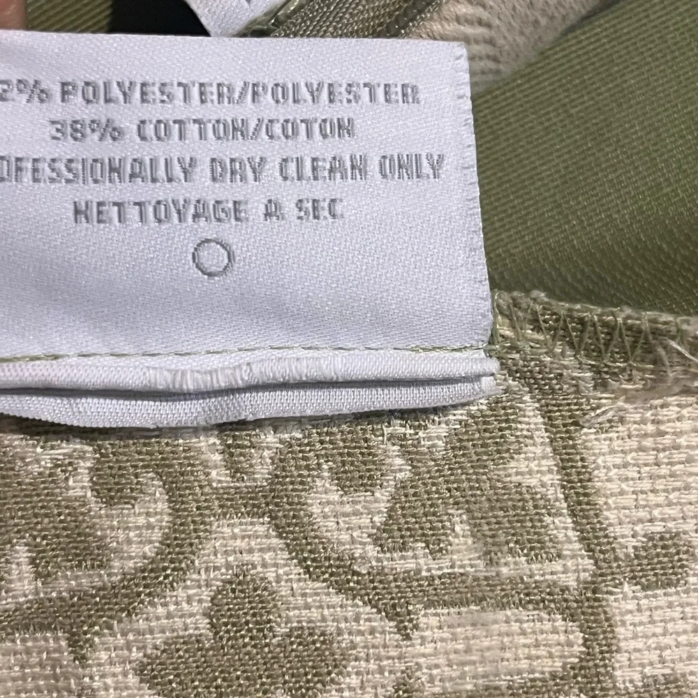 Restoration Hardware Green and Cream Patterned pillow shams (3)